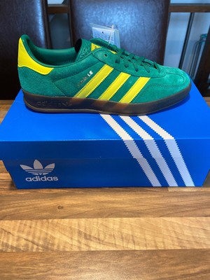 BNIB Adidas Originals Gazelle Indoor - Bright Green / Yellow / Gum Sole - UK 7 | eBay