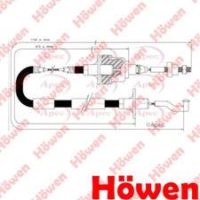 Fits Vauxhall Astra 1984-1999 Clutch Cable Howen 669143
