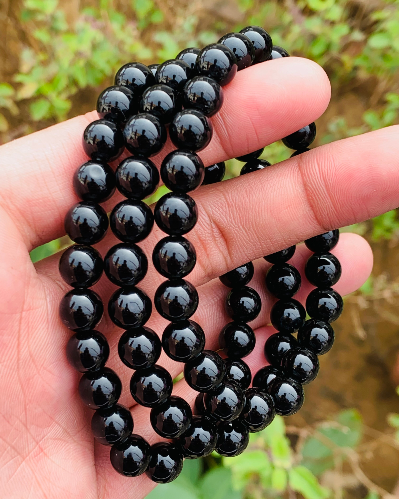 Natural Black Onyx Beads Bracelet 8mm Premium Healing Energy Stone