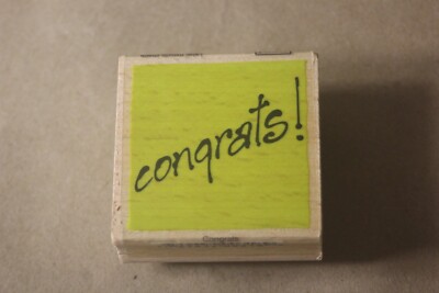 Congrats! Congratulations Celebration Rubber Stamp Vap! Scrap | eBay