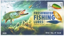 25-097, 2025, Freshwater Fishing Lures, Complete Set, Digital Color Postmark