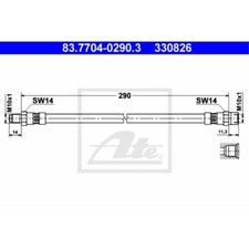 ATE Bremsschlauch Bremsleitung vorne für BMW 2er Cabriolet 1500-2000