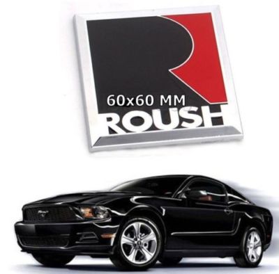 NEW 2X Metal Roush Square R Emblem Logo Body Fender Sticker Badge 05-17 - Foto 12