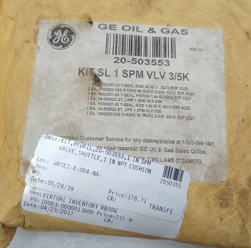 GE Oil & Gas KIT SL 1 SPM VLV 3/5K - Picture 4 of 5