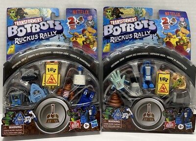 2 BotBots Ruckus Rally Custodial Crew 8-Pk Transformers Figures Toy Collectible
