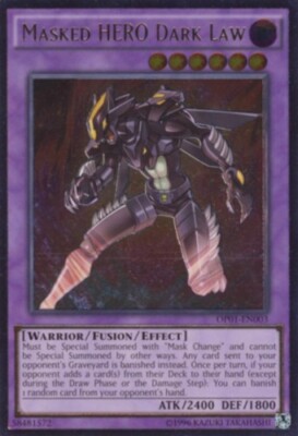 Masked HERO Dark Law - OP01-EN003 - Ultimate Rare - Unlimited