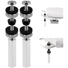 Toilet Seat Screws,Stainless Steel Toilet Seat Bolts with Long Downlock Nuts
