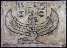 Ancient Egyptian Wall Plaque Isis In antique finish