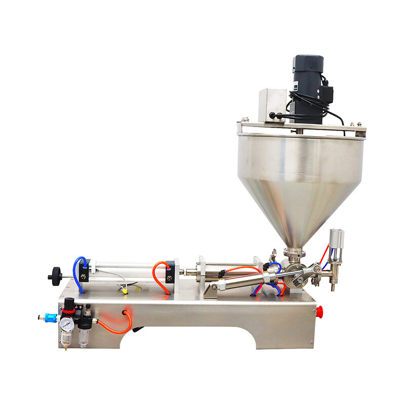 50-500ml Paste Filling Machine with Mixer Hopper Pneumatic filling machine