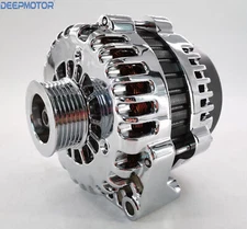 For GM LS Truck AD244 220 AMP CHROME ALTERNATOR SERPENTINE BELT 4 Pin Connector