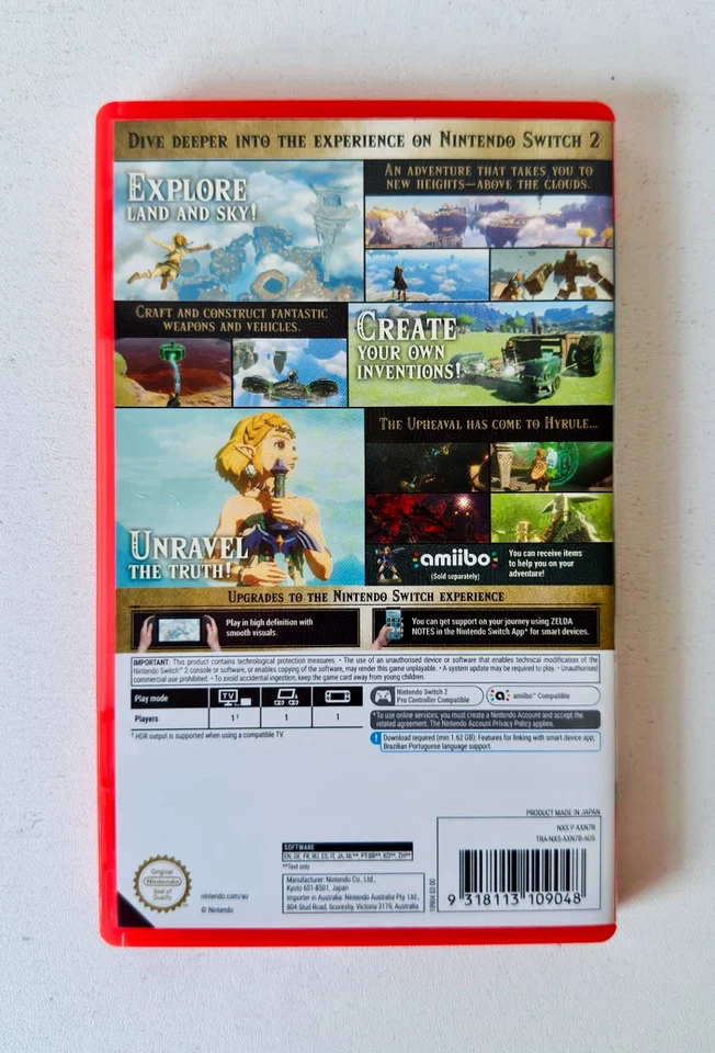 The Legend of Zelda: Tears of the Kingdom Nintendo Switch 2 Edition Brand New AU - Image 2 of 4