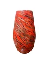 Vintage Large Mid Century Italian Fused Glass Swirl Vase Murano Glass Vase