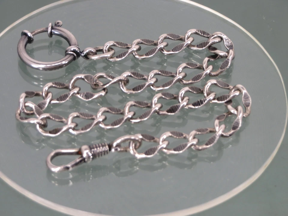 Collana Da Orologio Art Deco CHATELAINE IN ARGENTO - Immagine 4 di 4