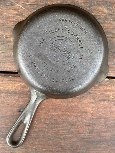 Griswold Cast Iron #3 Cliff Cornell Skillet