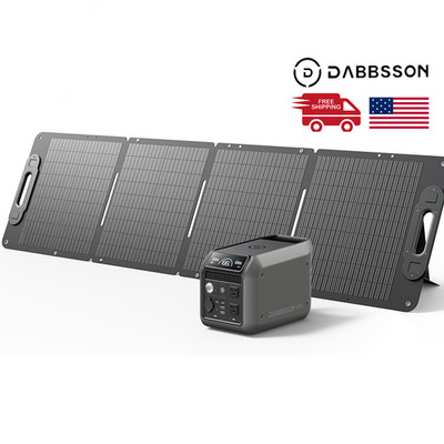 Dabbsson 300W Portable Power Station Solar Generator 298Wh LFP 120W Solar Panel
