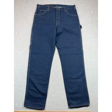 Dickies Carpenter Jeans Men 36x36 Relaxed Fit Blue Denim Utility Workwear NEW