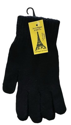 Strickhandschuhe für Herren und Damen schwarz NEU warm