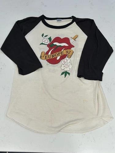 Rolling Stones Raglan Tour Shirt 1980s vintage concert t-shirt, vintage, single stitch, B+ condition