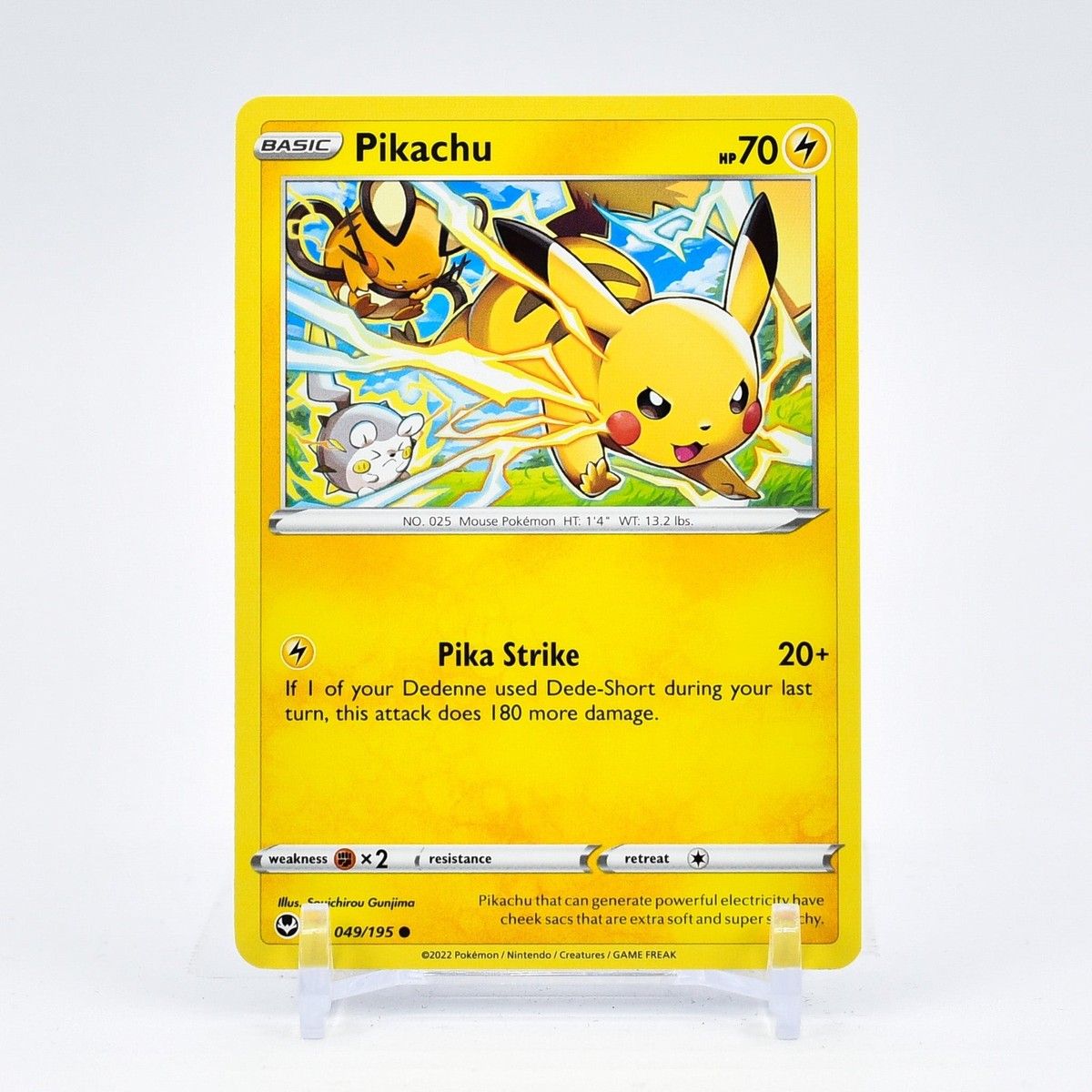 Pikachu - 049/195 Silver Tempest Common Pokemon - NM/MINT | eBay