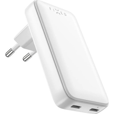 Ladegerät 45W PD 3.0 2x USB-C Fixed Netzladegerät Wandladegerät Weiß