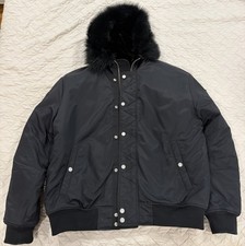 Moose Knuckles Men s Bomber Jacket! Fur Hood!...