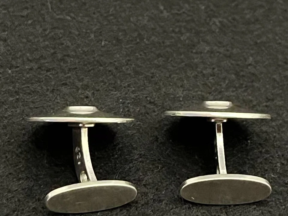 Gemelli vintage GEORG JENSEN DANIMARCA argento sterling lapislazzuli #126 - Immagine 4 di 4