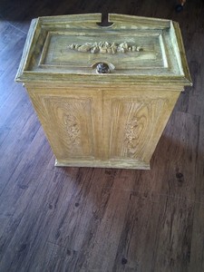  Vintage Laundry Clothes Hamper  Floral Plastic 