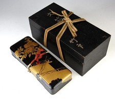 Writing Box Maki-e Japanese Lacquerware Tea Ceremony Used Craft Collectible