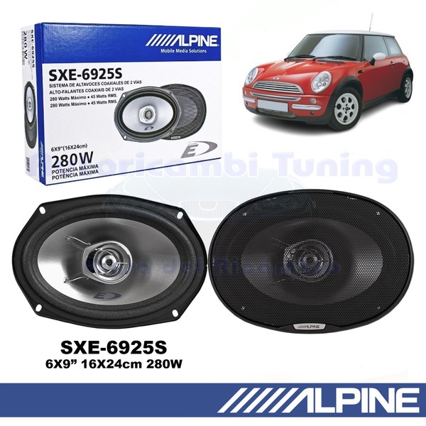 "Alpine SXE-6925S Koaxiallautsprecher 6X9\" 16X24 280W Hinten FüR Mini R50 R53"-image