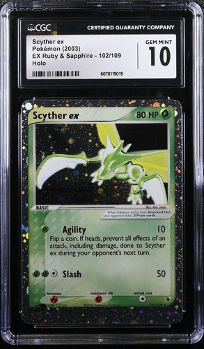 Scyther ex graded CGC 10 for sale on eBay