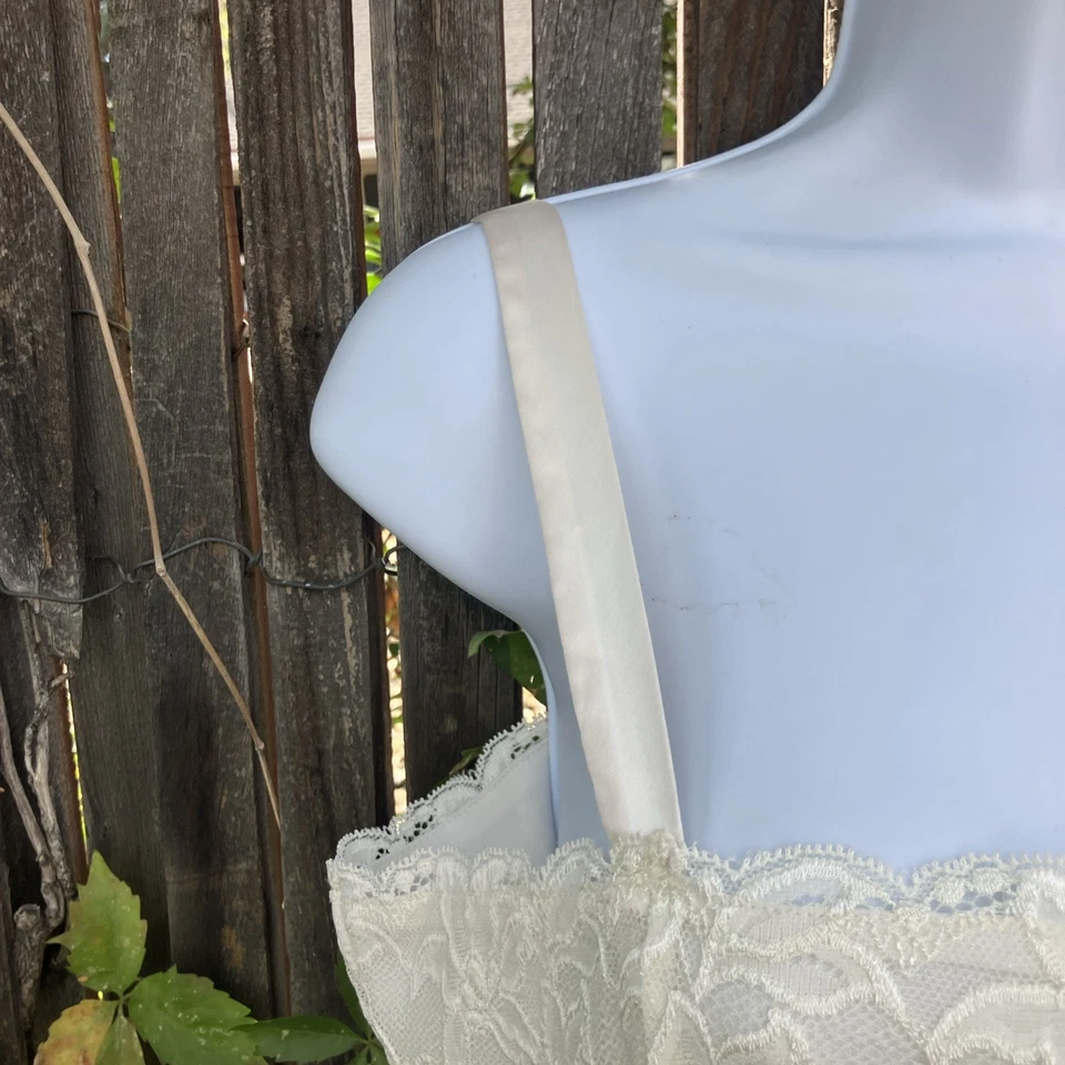 Camiseta sin mangas Coldwater Creek de colección Y2K de encaje mediana Cottagecore Coqueta Cami Boho Foto 4 de 4