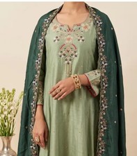 Women New Tranding Embroidered Kurta With Palazzo Designer Dupatta Set. Size...