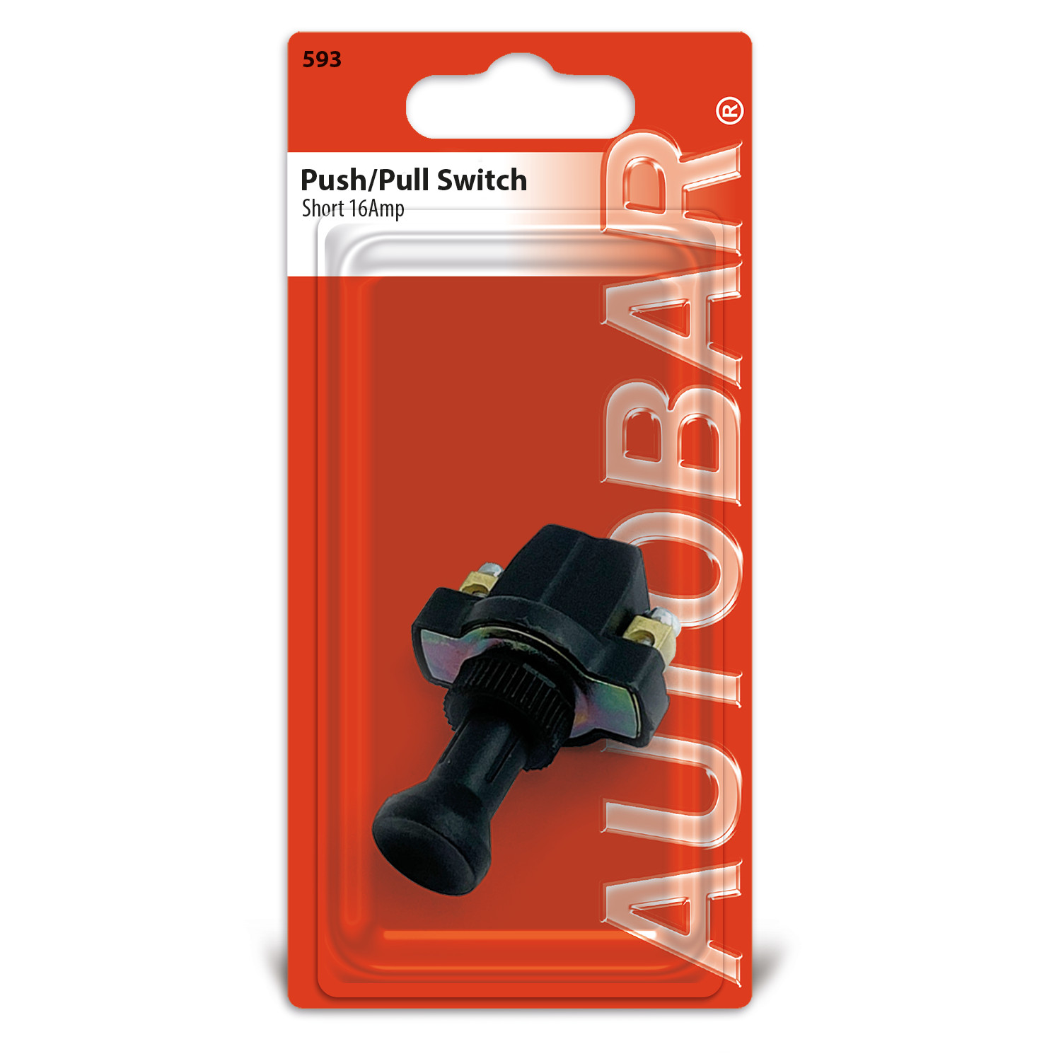 Autobar 593 Push Pull Switch 16 Amp Short 12V 16A SPST Electrical Switch