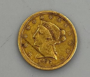 1856 P US Gold $2.50 Liberty Coin .1209AGW cleaned L25289