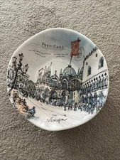 Italian Handmade Effetti d'Arte 8.75” Italy Venezia Venice Pasta Salad Bowl