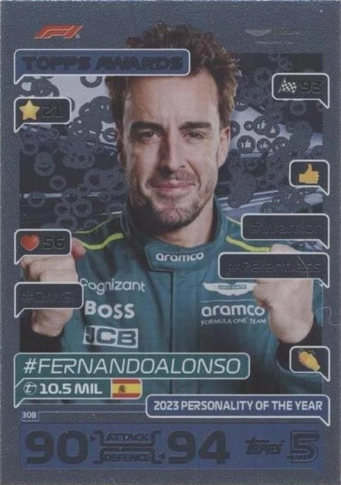 2024 Topps F1 Turbo Attax - Fernando Alonso #308