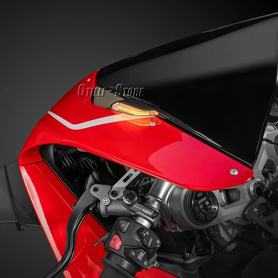 For Ducati PANIGALE V2 Panigale V4 V4S V4R Front Mirrors Turn Signal LED Light - Image 4 of 4
