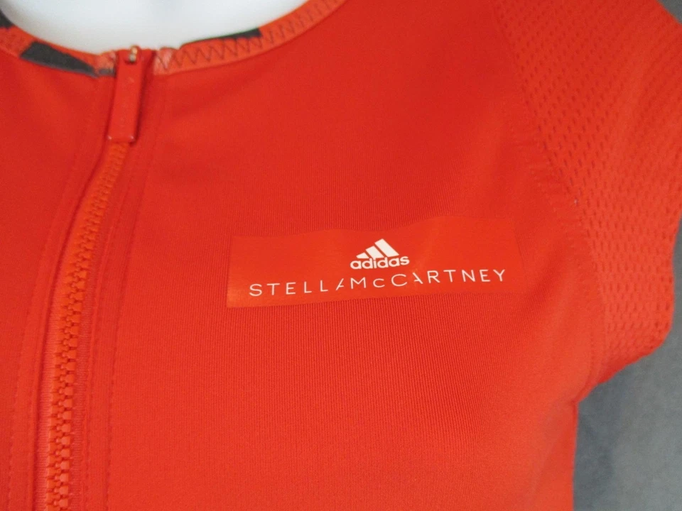 Adidas Stella McCartney Mameluco Mujer Pequeño Rojo ClimaCool Atlético Una Pieza Foto 2 de 4