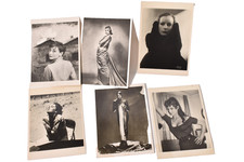 SIX Glamour Post Cards Josephine Baker, Audrey Hepburn, Princess Grace &