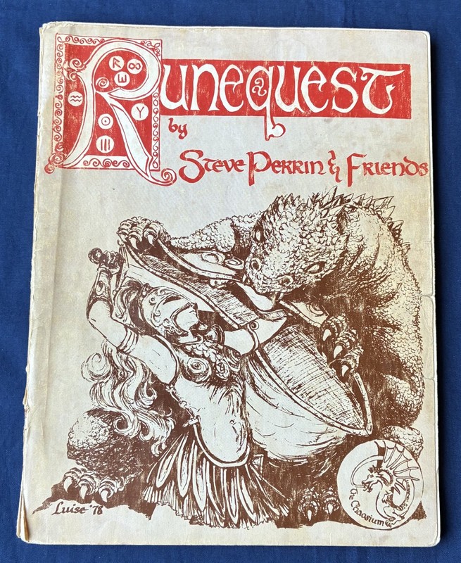 1978 RuneQuest 1st Edition SIGNED Steve Perrin Chaosium RPG