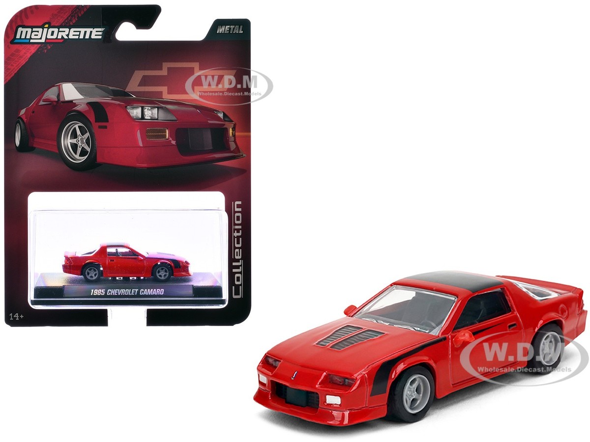 1985 CHEVROLET CAMARO RED 1/64 DIECAST MODEL CAR BY MAJORETTE