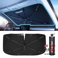  Upgraded  Windshield Sun Shade Umbrella - Vinyl Large 61" L x 35" W 