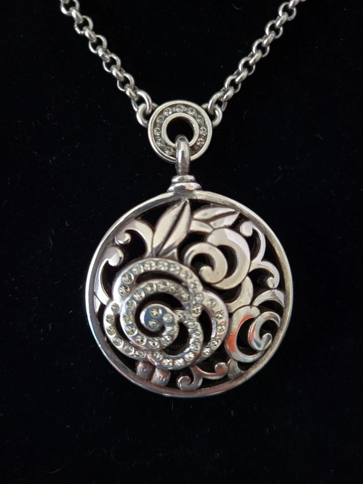 BRIGHTON Rosa/Encaje Deco Collar con Extensión/Pendientes Perforados/Pulsera SP Foto 2 de 4