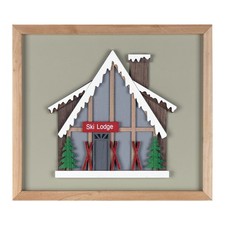 Framed Ski Lodge Wall Art Set of 4