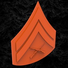 3D stl FILE rilievo USA distintivo militare USMC E4 per router CNC macchina cnc