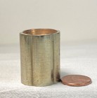 ANTIQUE CHINESE PAKTONG / WHITE BRASS COPPER OPIUM ROLLER TOOL — photo 1
