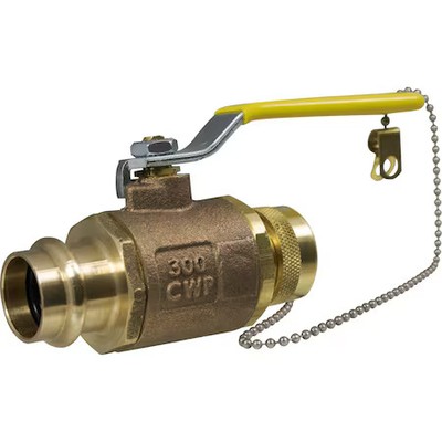 Apollo Valves 77W104hca Manual 2-Way Ball Valve, Press, Bronze