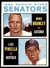 1964 Topps #167 Mike Brumley/Lou Piniella Senators Rookies Excellent+  ID:251501