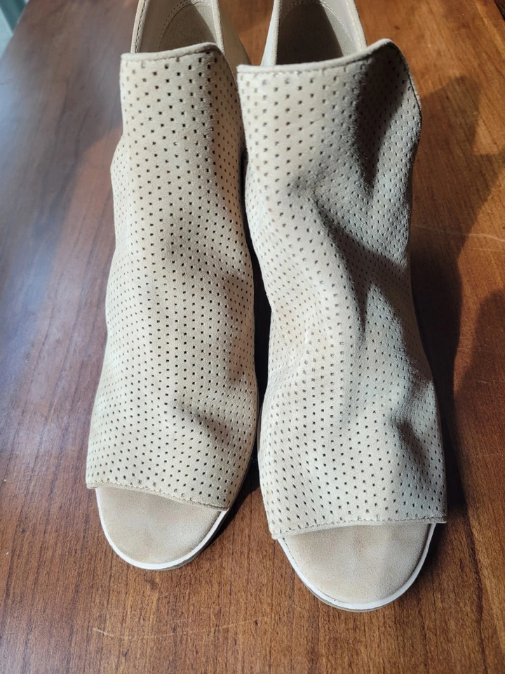 Cole Haan Grand Os Mujer Sin Cordones Cuña Puntera Abierta 8B Tostado Foto 2 de 4