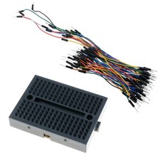 Black 170-Point Solderless Breadboard + 65pcs Jumper Wires